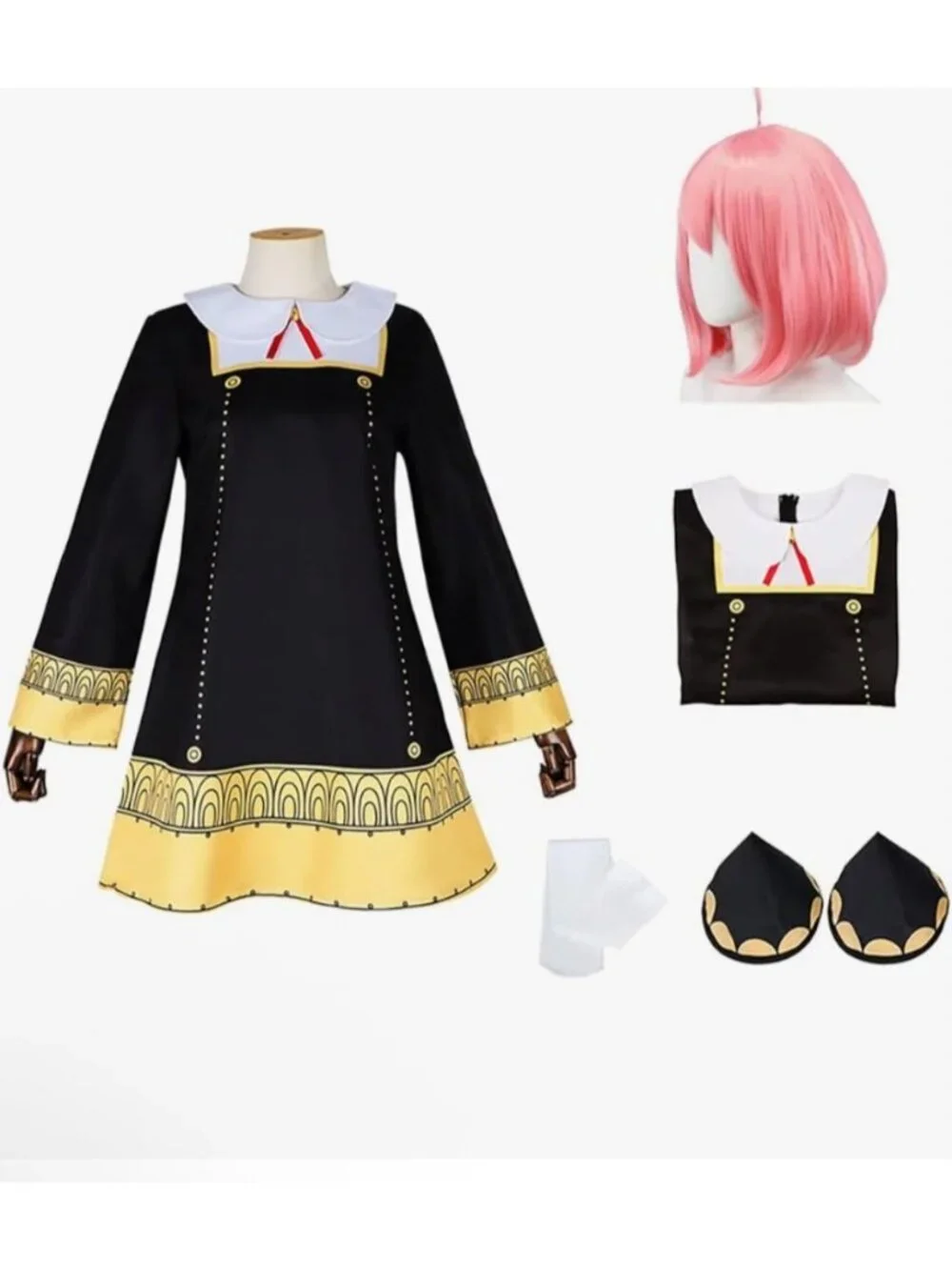 Anime Anya Forger Cosplay Set Halloween Costume Little Girl Size 110 4-5 yrs